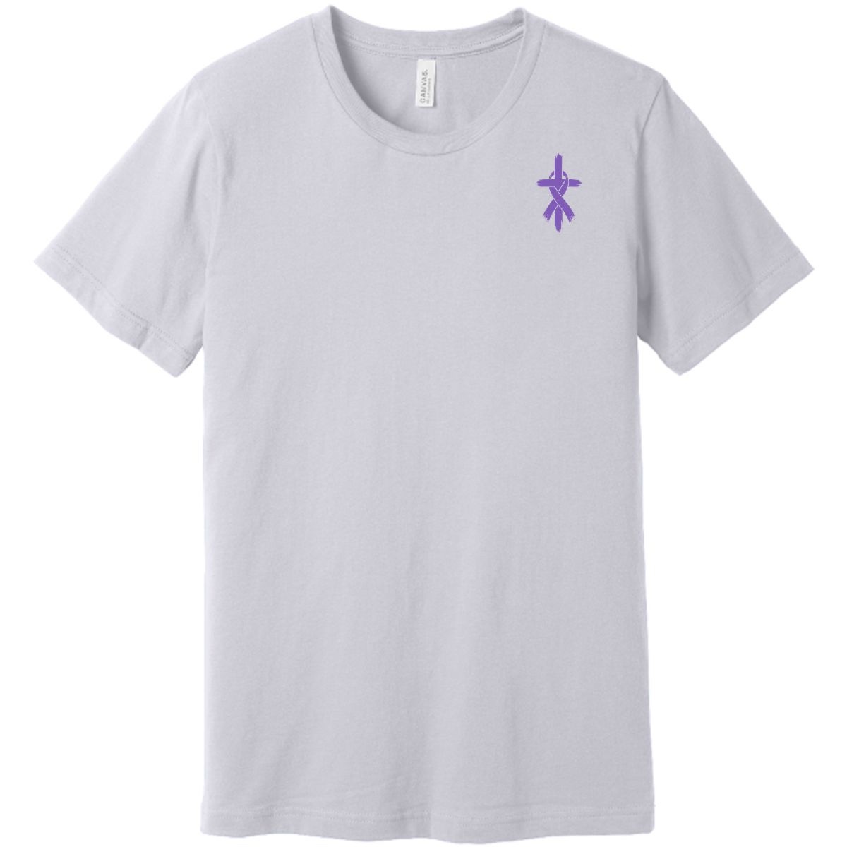 White Together With Tyler shirt with the purple ribbon logo on the chest